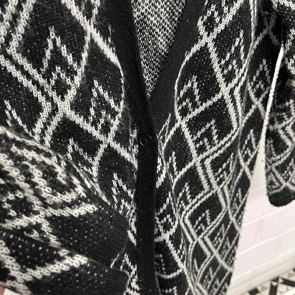 Kaffe Cozy Geometric Print Longline Cardigan - Picture 3 of 3